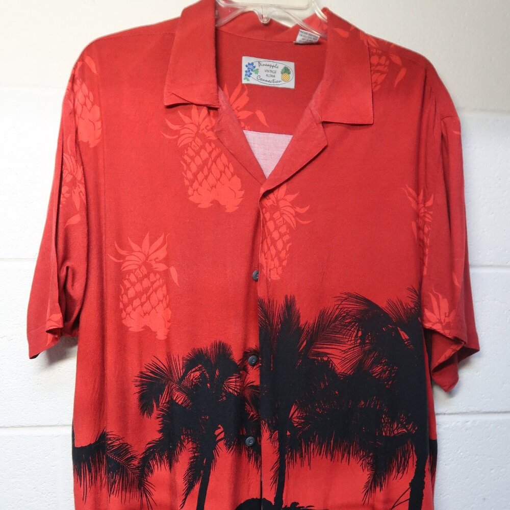 Pineapple Collection VIntage Aloha Hawaiian Shirt Size Large